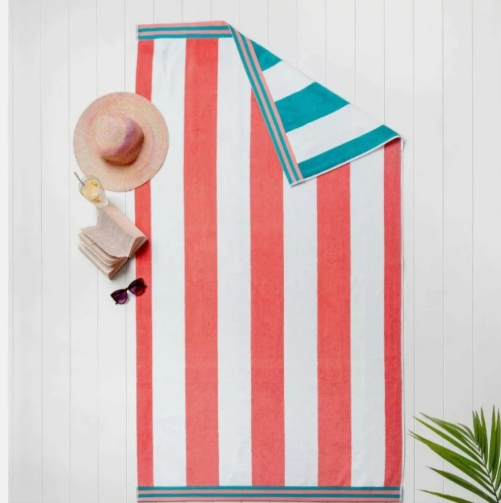 (Ew)Cabana Oversized  Reversible Beach towel 40 X 72